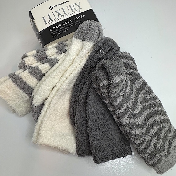 Members Mark Luxury Premier Collection Ladies 4 Pack / Charcoal - Grays - White - Picture 3 of 5